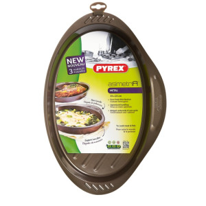 PYREX ΟΒΑΛ ΑΝΤΙΚΟΛ.35Χ23cm ASIMETRIA Ταψιά, φόρμες