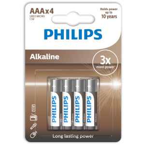 PHILIPS ΜΠΑΤΑΡΙΕΣ LR03A4B/GRS AAA ALKALINE 4τμχ Διάφορα
