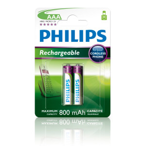 PHILIPS R03B2A80/10 800mAh Επαναφορτιζόμενες Μπαταρίες