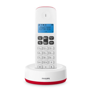 PHILIPS D1611R/GRS WHITE-RED Ασύρματα Τηλέφωνα