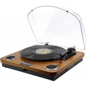 Akai ATT-11BT ATT-11BTN Πικάπ με Προενίσχυση και Ενσωματωμένα Ηχεία Καφέ