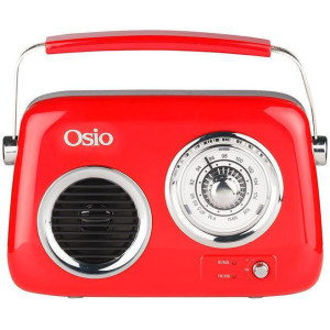 OSIO OPR-3040R RETRO RED Φορητά Ράδιο-Cd