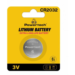 POWERTECH PT-1208, CR2032, 3V, 1τμχ Μπαταρίες