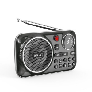 AKAI APR-500BK BT-USB-REC Black Ραδιόφωνα