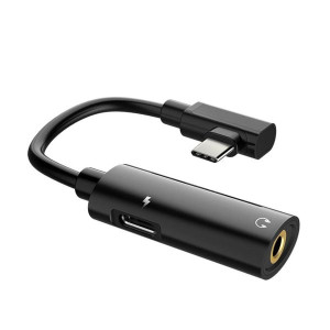 Hoco LS19 CONVERTER BLACK USB-C male - 3.5mm / USB-C female