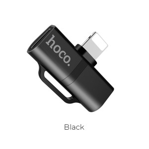 Hoco LS20 CONVERTER BLACK Lightning male - Lightning / USB-C female