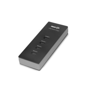 Power On CH-70 Βάση Φόρτισης με 4 Θύρες USB-A 25W σε Μαύρο χρώμα