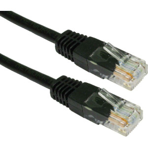 Powertech CAB-N124  U/UTP Cat.5e Καλώδιο Δικτύου Ethernet 2m Μαύρο