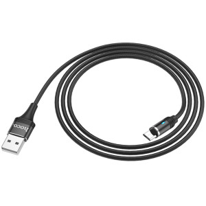 Hoco U76 Magnetic micro USB BLACK 1.2m Καλώδιο