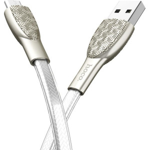 Hoco U52 SILVER Flat ΚΑΛΩΔΙΟ MICRO USB