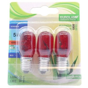 Eurolamp 800-88182 Ε14 220v 5W RED BLISTER 3 ΤΕΜΧ