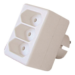 EUROLAMP 147-10014 ΑΝΤΑΠΤΟΡΑΣ ΣΟΥΚΟ ΣE 3 AΠΛA ΜΕ ΠΡΟΣΤΑΣΙΑ ΕΠΑΦΩΝ