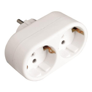 EUROLAMP 147-10000 ΑΝΤΑΠΤΟΡΑΣ AΠO ENA ΣΟΥΚΟ ΣE ΔYO ΣΟΥΚΟ ΜΕ ΠΡΟΣΤΑΣΙΑ ΕΠΑΦΩΝ