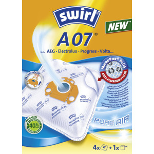 Swirl Antibac A07/4 AEG VAMPYR ,ELECTROLUX, Σακούλα Σκούπας με Αντιαλλεργικό Φίλτρο MicroPor PLUS