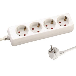 EUROLAMP 147-62202 4 θΕΣΕΩΝ ΜΕ ΚΑΛΩΔΙΟ 3Χ1.5ΜΜ Πολύμπριζο