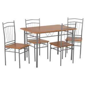 HomeMarkt HM9416.02 Τραπεζαρία Peary 5τμχ 110x70εκ (0535342)