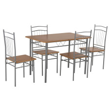 HomeMarkt HM9416.02 Τραπεζαρία Peary 5τμχ 110x70εκ (0535342) HomeMarkt HM9416.02 Τραπεζαρία Peary 5τμχ 110x70εκ (0535342)