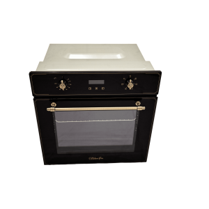 E KITCHEN PRO AD 7006B01 Black Retro Φουρνος ανω παγκου Εντοιχιζόμενος 70Lt Χωρίς Εστίες