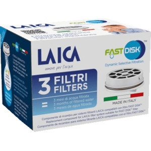 Laica Ανταλλακτικό Φίλτρο Νερού για Κανάτα από Ενεργό Άνθρακα Fast Disk FD03A 3τμχ