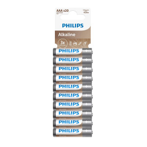 Philips LR03A20T/GRS Αλκαλικές μπαταρίες υψηλής απόδοσης 20τεμ AAA