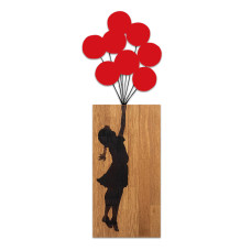 Megapap HM4649 Διακοσμητικό Τοίχου από Ξύλο Girl with Balloons 100x3x36cm Megapap HM4649 Διακοσμητικό Τοίχου από Ξύλο Girl with Balloons 100x3x36cm
