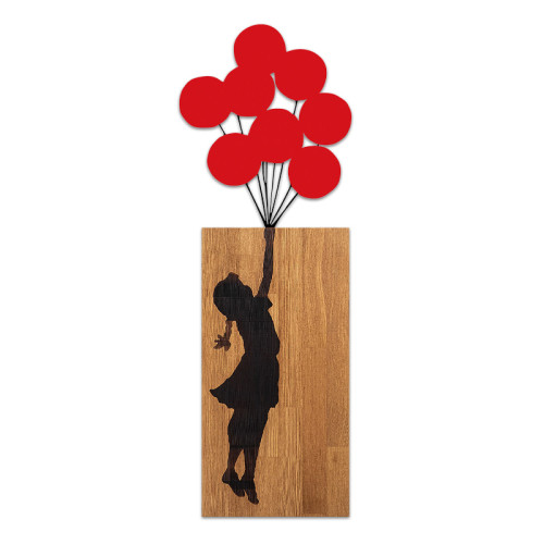 Megapap HM4649 Διακοσμητικό Τοίχου από Ξύλο Girl with Balloons 100x3x36cm Megapap HM4649 Διακοσμητικό Τοίχου από Ξύλο Girl with Balloons 100x3x36cm