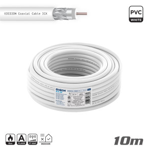 EDISION ICX-10 CCS AL Eca PVC Coaxial ΚΑΛΩΔΙΟ Λευκό 10m (26050002)