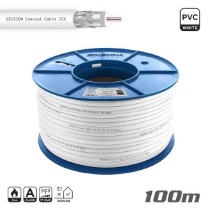 EDISION ICX-100 CCS AL Eca PVC Coaxial ΚΑΛΩΔΙΟ Λευκό (26050005) Τιμή μέτρου