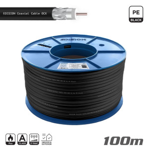 EDISION OCX-100 CU AL Fca PE Coaxial ΚΑΛΩΔΙΟ Μαύρο (26050053) Τιμή μέτρου