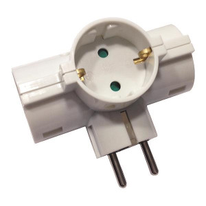 EUROLAMP 147-10020 ΣΟΥΚΟ 3 ΕΞΟΔΩΝ (ΣΤΑΥΡΟΣ) ΟΡΙΖΟΝΤΙΟ ΜΕ ΠΡΟΣΤΑΣΙΑ ΕΠΑΦΩΝ
