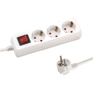 EUROLAMP 147-62250 ΠΟΛΥΠΡΙΖΟ 3 ΘΕΣΕΩΝ ΜΕ ΚΑΛΩΔΙΟ ΚΑΙ ΔΙΑΚΟΠΤΗ 3X1,5mm 5m ΜΕ ΠΡΟΣΤΑΣΙΑ ΕΠΑΦΩΝ
