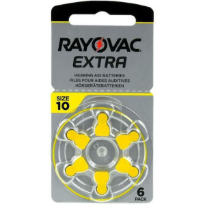 RAYOVAC 10MF, mercury free, 1.45V, 6τμχ ακουστικών βαρηκοΐας Μπαταρίες
