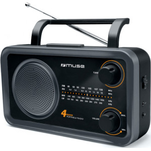 Muse M-06DS Επιτραπέζιο Ραδιόφωνο Ρεύματος / Μπαταρίας Μαύρο