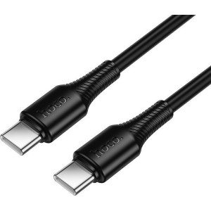HOCO X120 BENEFICIO ΚΑΛΩΔΙΟ TYPE-C TO TYPE-C, 1m, 27W, ΜΑΥΡΟ
