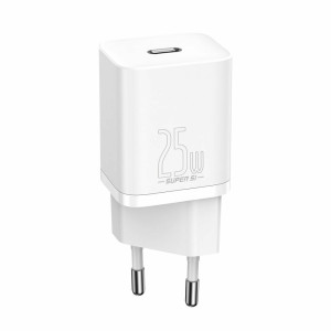 BASEUS SUPER SI ΦΟΡΤΙΣΤΗΣ ΓΡΗΓΟΡΗΣ ΦΟΡΤΙΣΗΣ 1 ΘΥΡΑ 25W ΛΕΥΚΟΣ