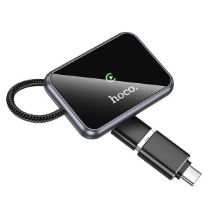 HOCO HU1 WAY ΑΣΥΡΜΑΤΟΣ ΑΝΤΑΠΤΟΡΑΣ CARPLAY, ΓΚΡΙ