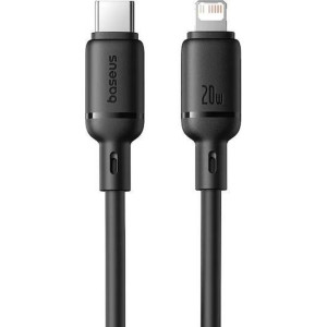 BASEUS SILKY SERIES, ΚΑΛΩΔΙΟ ΓΡΗΓΟΡΗΣ ΦΟΡΤΙΣΗΣ, TYPE-C ΣΕ LIGHTNING, 20W, 1m, ΜΑΥΡΟ BAS-P10377700213-00