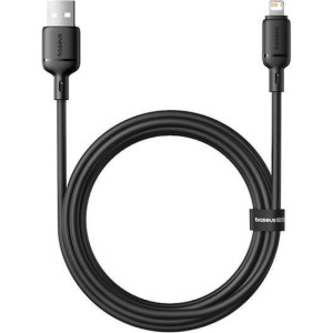 BASEUS SILKY SERIES, ΚΑΛΩΔΙΟ LIGHTNING, 2m, ΜΑΥΡΟ BAS-P10377702113-01