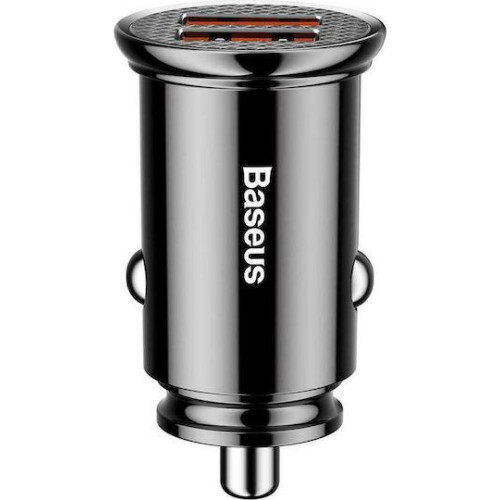 BASEUS CIRCULAR, ΦΟΡΤΙΣΤΗΣ ΑΥΤΟΚΙΝΗΤΟΥ, 2 ΘΥΡΕΣ, 30W, ΜΑΥΡΟΣ BASEUS CIRCULAR, ΦΟΡΤΙΣΤΗΣ ΑΥΤΟΚΙΝΗΤΟΥ, 2 ΘΥΡΕΣ, 30W, ΜΑΥΡΟΣ